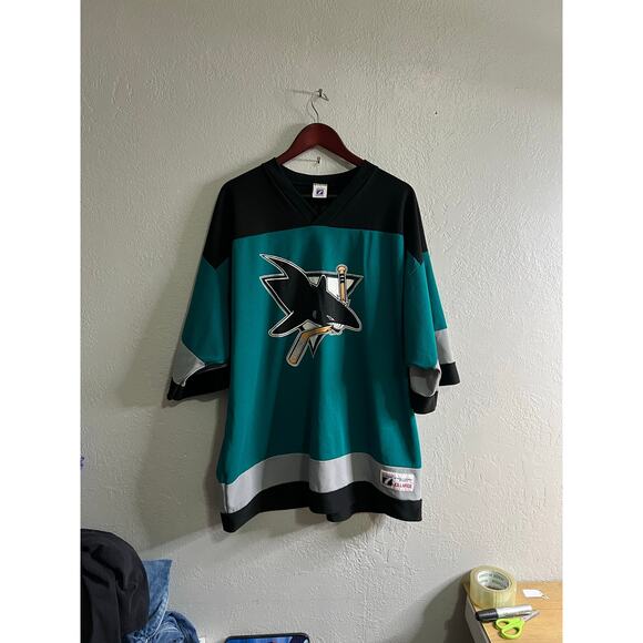Vintage San Jose Sharks Shirt Mens XXL Nolan 11 Teal NHL Hockey Logo 7 USA - Picture 2 of 12